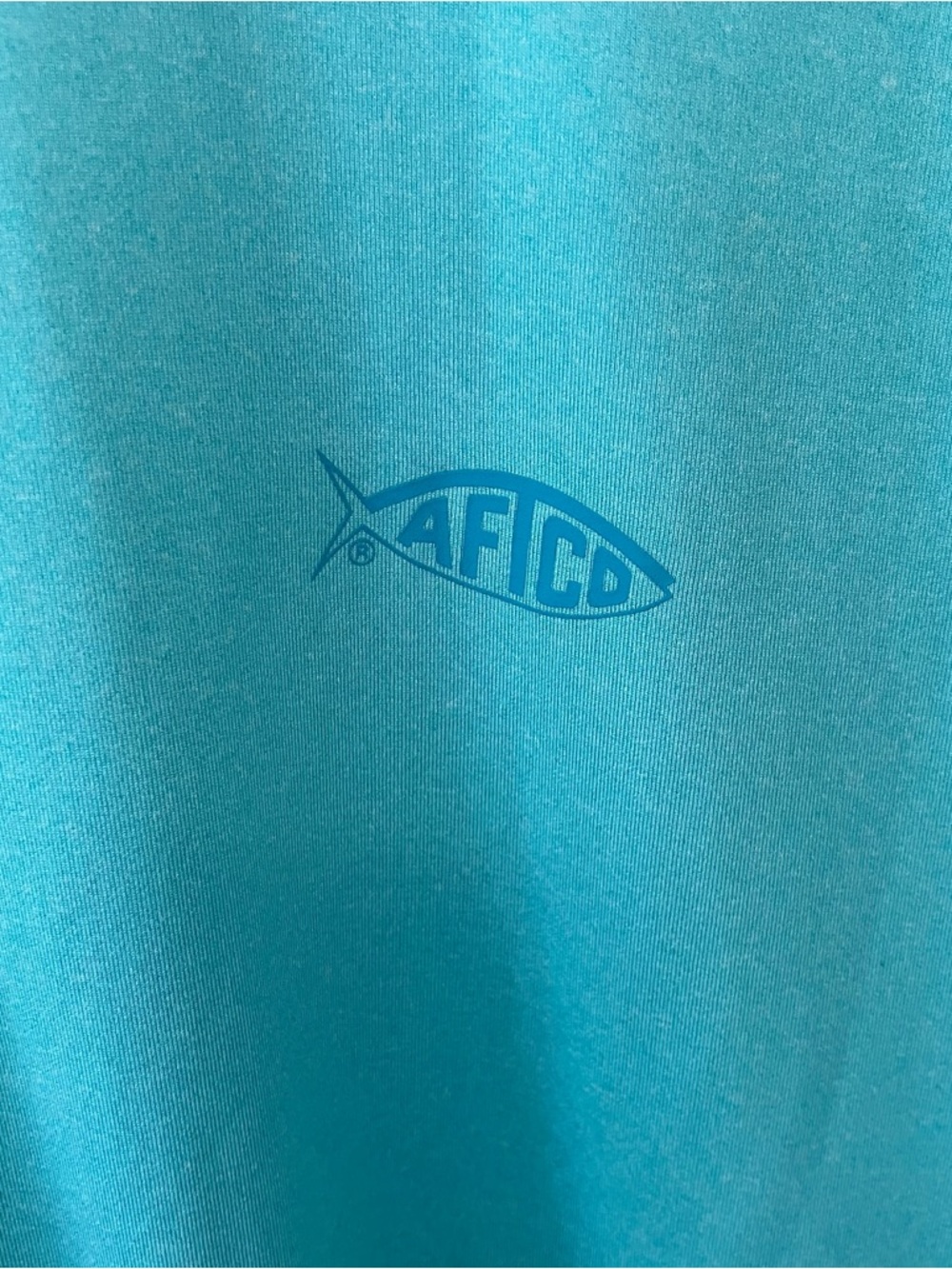 Aftco Men's 2XL Aqua Blue Hooded Performance Fishing Shirt Long Sleeve UPF - Picture 2 of 6